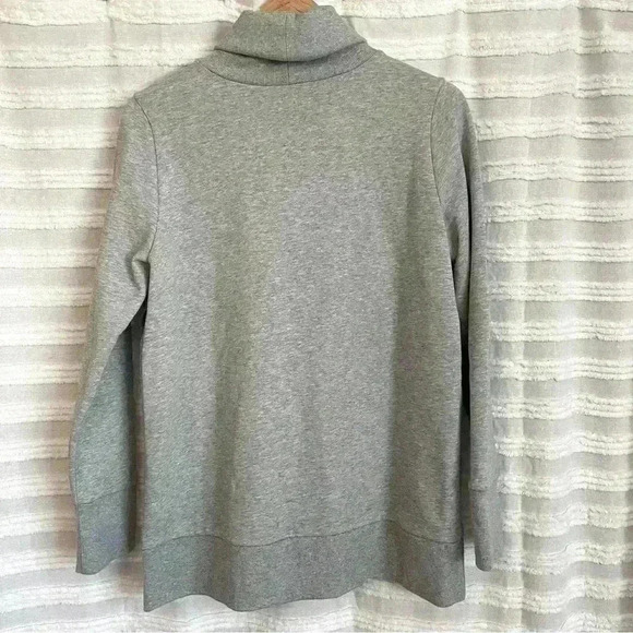 Soft Surroundings‎ Lidia Side Button Cotton Turtleneck Sweatshirt Gray Size M - Picture 4 of 8